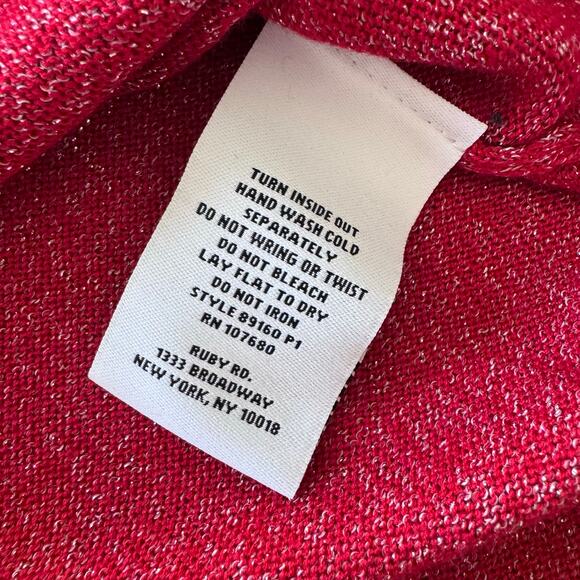 Red Silver Vintage Bedazzled Blouse - Picture 4 of 9